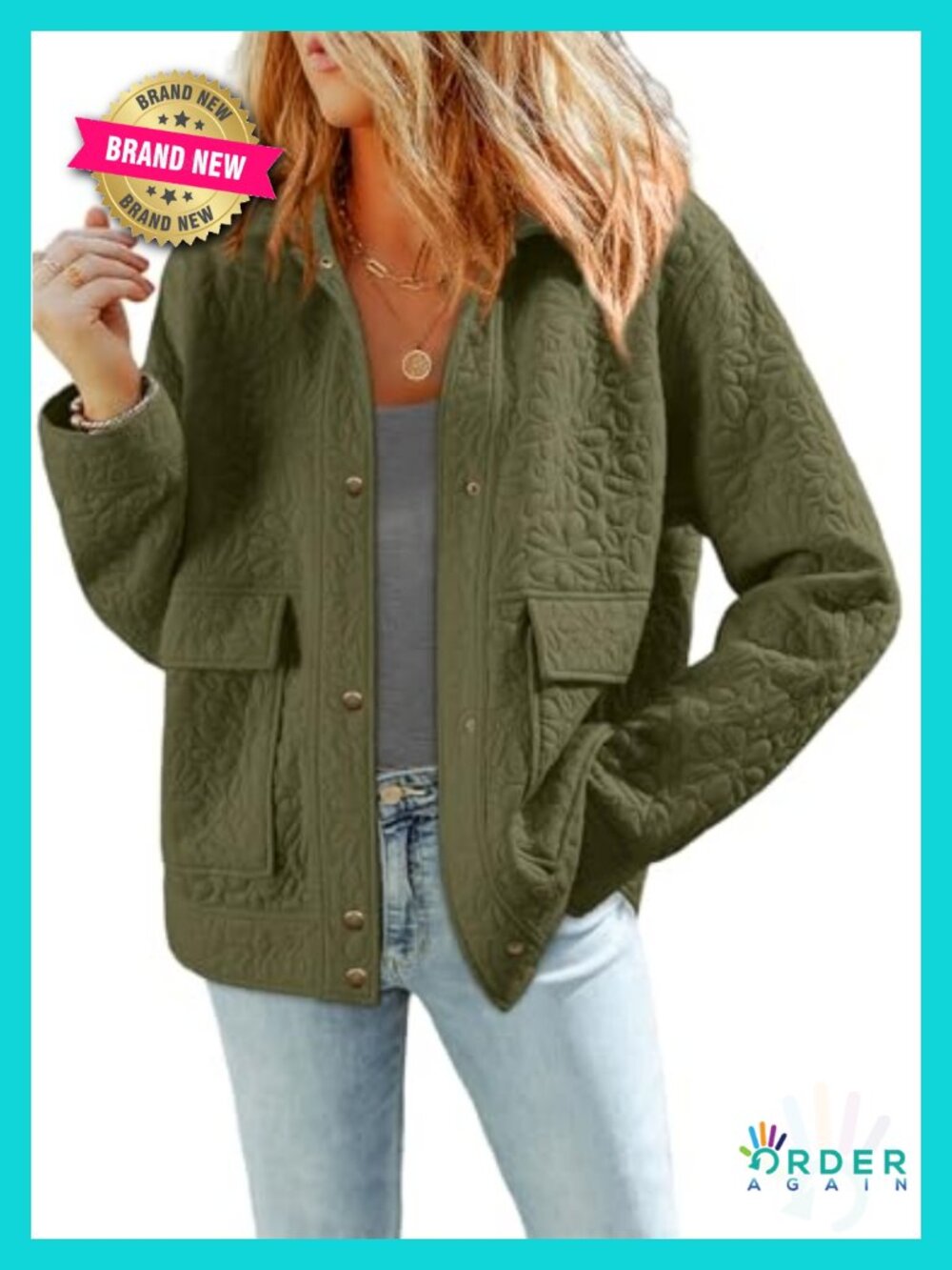 Warm Winter Long Sleeve Jacquard Coat Button Down Casual Jacket